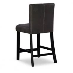 Clyde 24" Grey Upholstered Back and Seat Counter stool by Linon Home Decor -Linon Home Decor Shop gray linon home decor bar stools thd03494 4f 1000