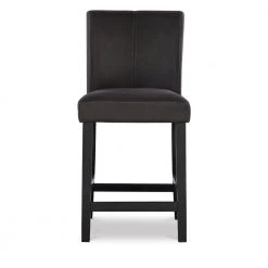 Clyde 24" Grey Upholstered Back and Seat Counter stool by Linon Home Decor -Linon Home Decor Shop gray linon home decor bar stools thd03494 c3 1000