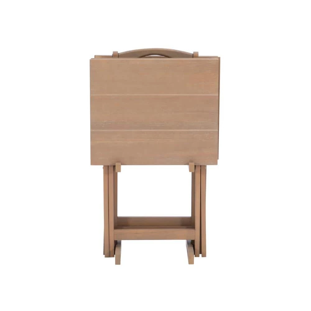 Andy Gray Acacia Wood 3-Piece Snack Tray Set by Linon Home Decor 5 Andy Gray Acacia Wood 3-Piece Snack Tray Set by Linon Home Decor - Image 3