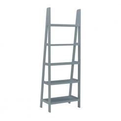 Linon Benson 72 in. Tall Acadia Grey Wood Ladder Bookshelf by Linon Home Decor -Linon Home Decor Shop gray linon home decor bookcases bookshelves thd02694 4f 1000