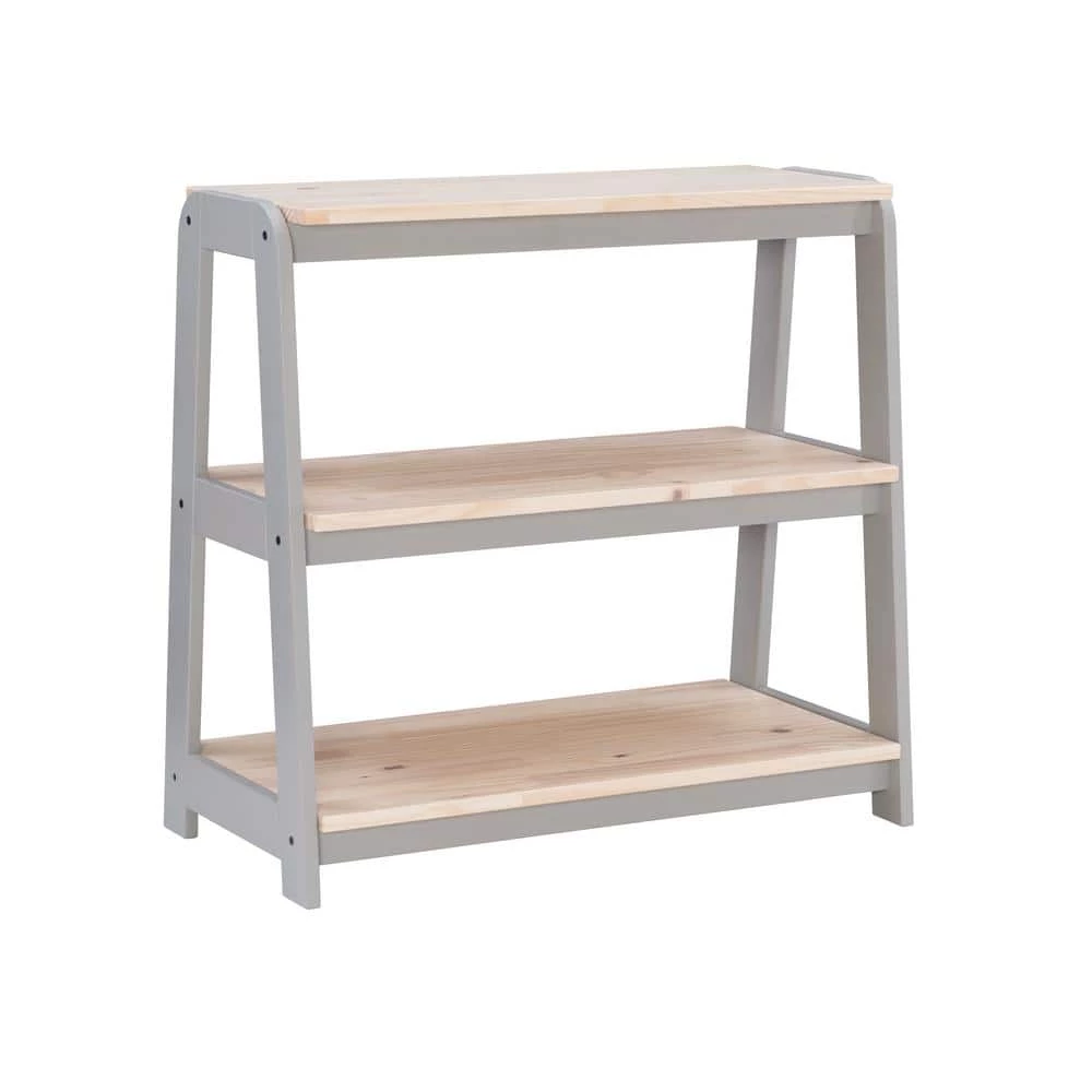 Grant 30 in. Grey and Natural Wood 3-Shelf Printer Stand by Linon Home Decor 3 Grant 30 in. Grey and Natural Wood 3-Shelf Printer Stand by Linon Home Decor