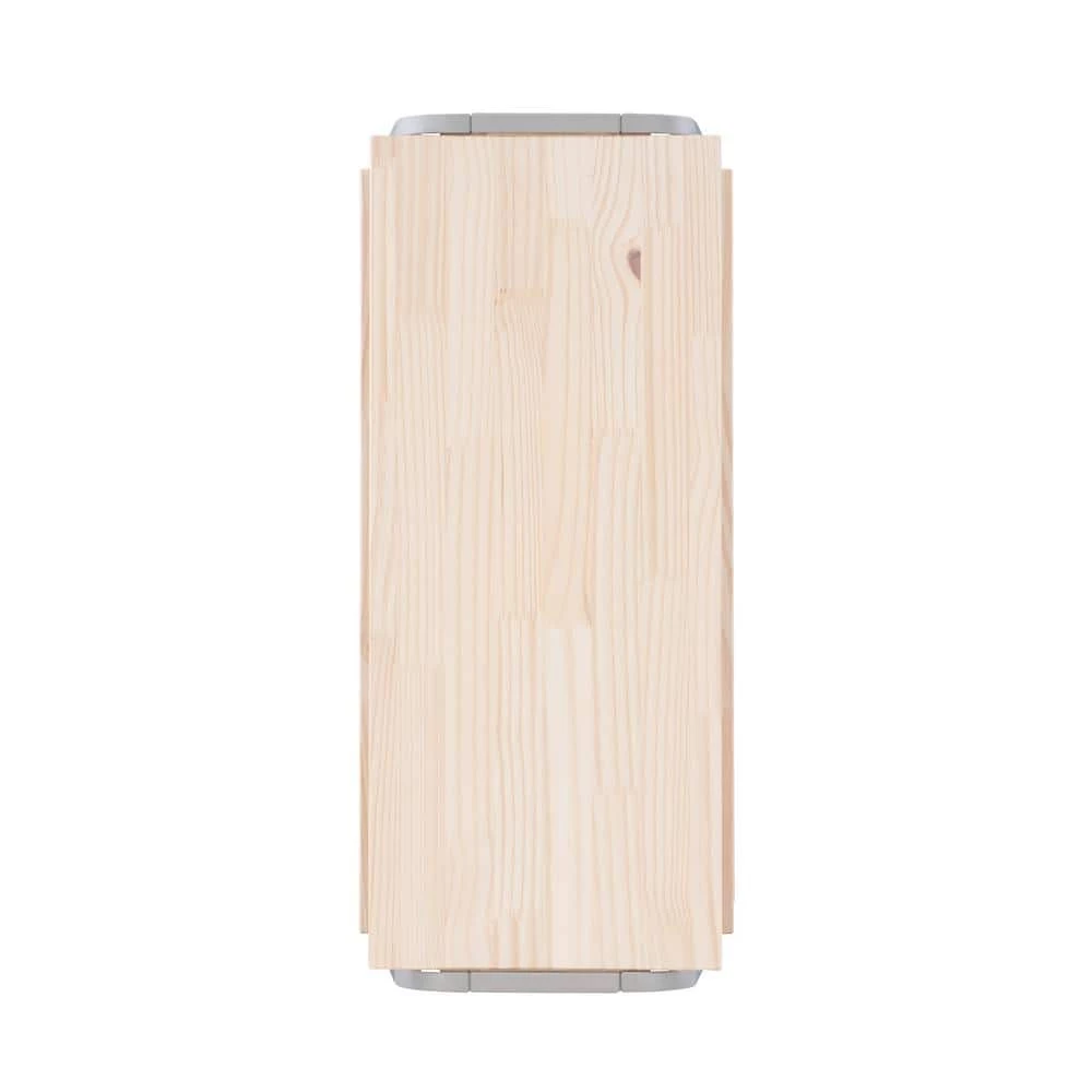 Grant 30 in. Grey and Natural Wood 3-Shelf Printer Stand by Linon Home Decor 5 Grant 30 in. Grey and Natural Wood 3-Shelf Printer Stand by Linon Home Decor - Image 3