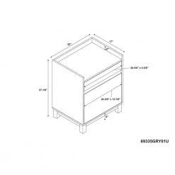 Stacey Gray File Cabinet with Hanging File Management by Linon Home Decor -Linon Home Decor Shop gray linon home decor file cabinets thd03303 44 1000