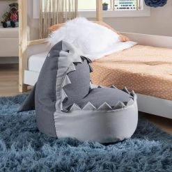 Stowe the Shark Grey Kids Chair by Linon Home Decor 13 Stowe the Shark Grey Kids Chair by Linon Home Decor -Linon Home Decor Shop gray linon home decor kids chairs hd221849 31 1000