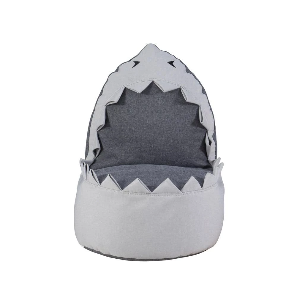 Stowe the Shark Grey Kids Chair by Linon Home Decor 6 Stowe the Shark Grey Kids Chair by Linon Home Decor - Image 4