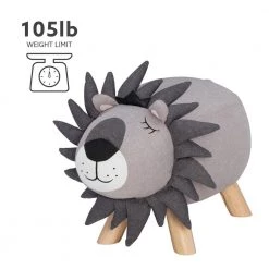 Leo the Lion Seat or Foot Stool by Linon Home Decor -Linon Home Decor Shop gray linon home decor kids chairs hd221871 40 1000