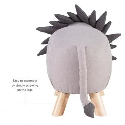 Leo the Lion Seat or Foot Stool by Linon Home Decor -Linon Home Decor Shop gray linon home decor kids chairs hd221871 66 1000