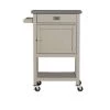 Cindy Grey Kitchen Cart with Towel Rack, Shelf, Storage, and Drawer by Linon Home Decor -Linon Home Decor Shop gray linon home decor kitchen carts thd03474 64 1000