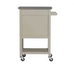 Cindy Grey Kitchen Cart with Towel Rack, Shelf, Storage, and Drawer by Linon Home Decor -Linon Home Decor Shop gray linon home decor kitchen carts thd03474 66 1000