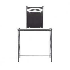 Maggie Gray Multi-functional Vanity set with Wall mirror 30.88" H x 32" W x 18.13" D by Linon Home Decor -Linon Home Decor Shop gray linon home decor makeup vanities thd03560 66 1000