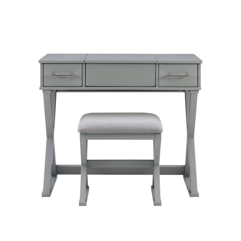 Jett Vanity Gray set by Linon Home Decor 10 Jett Vanity Gray set by Linon Home Decor - Image 8