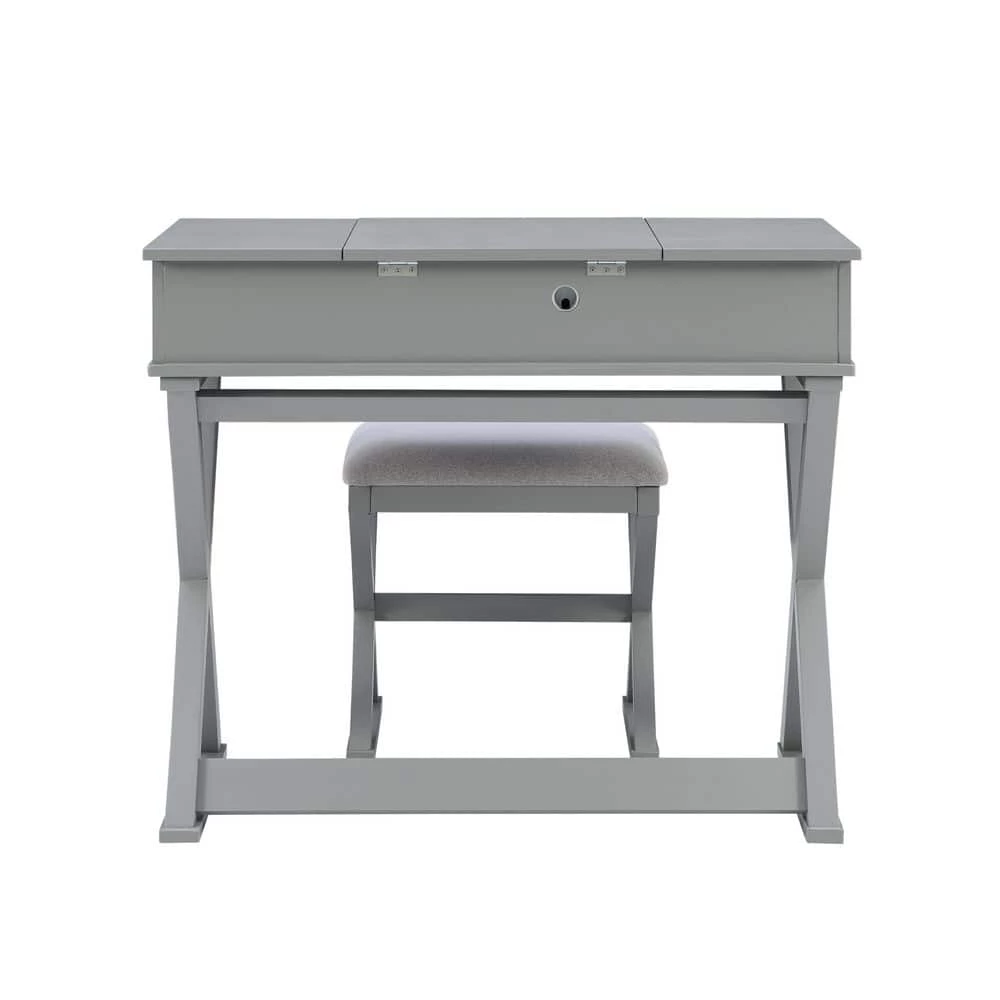 Jett Vanity Gray set by Linon Home Decor 7 Jett Vanity Gray set by Linon Home Decor - Image 5