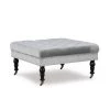 Isabelle Gray Velvet Square Tufted Ottoman by Linon Home Decor 1 Isabelle Gray Velvet Square Tufted Ottoman by Linon Home Decor -Linon Home Decor Shop gray linon home decor ottomans thd01891 64 1000