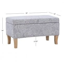 Stephanie Stone Grey Upholstered Storage Ottoman by Linon Home Decor 19 Stephanie Stone Grey Upholstered Storage Ottoman by Linon Home Decor -Linon Home Decor Shop gray linon home decor ottomans thd02714 4f 1000