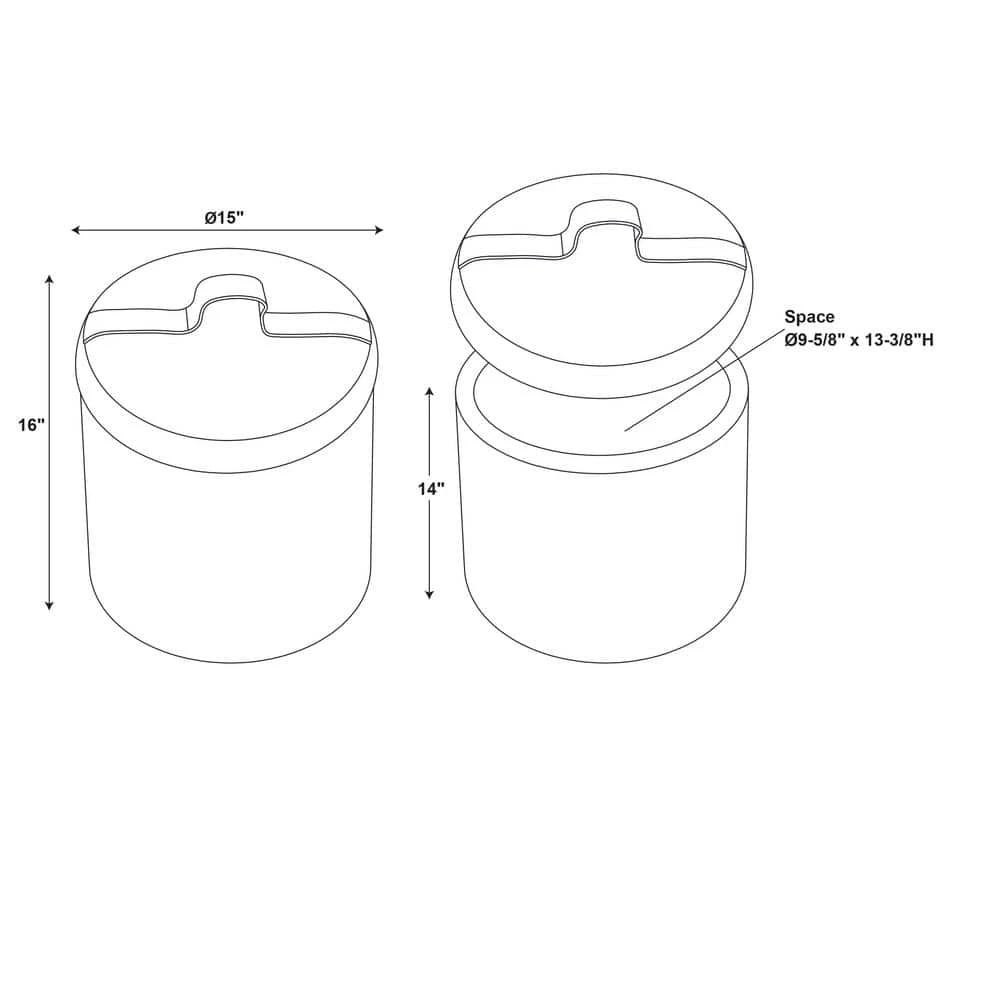 Bianca Gray Faux Leather Upholstered Storage Ottoman by Linon Home Decor 8 Bianca Gray Faux Leather Upholstered Storage Ottoman by Linon Home Decor - Image 6