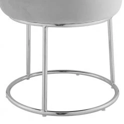 Tori Grey Ottoman with Chrome Base by Linon Home Decor -Linon Home Decor Shop gray linon home decor ottomans thd03590 1d 1000