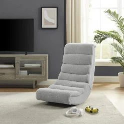 Walter Gray Sherpa Game Rocking Chair by Linon Home Decor -Linon Home Decor Shop gray linon home decor rockers gliders ottomans thd04029 31 1000