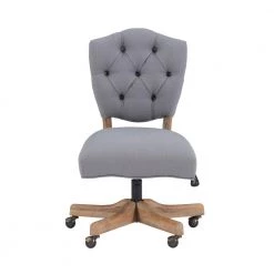 Carley Grey Fabric Seat Office Task Chair with Adjustable Height by Linon Home Decor -Linon Home Decor Shop gray linon home decor task chairs thd03516 c3 1000