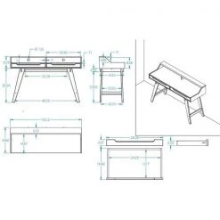 Rainier 55 in. Rectangular Grey Wood 2-Drawer Computer Desk with Small Hutch by Linon Home Decor -Linon Home Decor Shop gray linon home decor writing desks thd03206 44 1000
