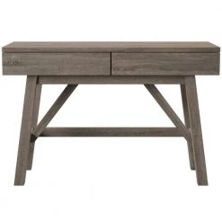 Stacey 47.25 in. W Rectangular Grey Wood 2-Drawer Writing Desk by Linon Home Decor -Linon Home Decor Shop gray linon home decor writing desks thd03305 c3 1000
