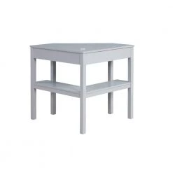 Sara 29 in. W Corner Desk Wood Gray Writing Desk with Keyboard and Mouse Tray by Linon Home Decor -Linon Home Decor Shop gray linon home decor writing desks thd03457 66 1000