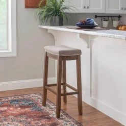 Claridge 30 in. Gray and Rustic Backless Bar Stool by Linon Home Decor -Linon Home Decor Shop gray rustic linon home decor bar stools thd02008 31 1000