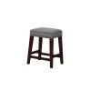 Will Grey Counter Stool with Plush Upholstered Seat by Linon Home Decor 1 Will Grey Counter Stool with Plush Upholstered Seat by Linon Home Decor -Linon Home Decor Shop gray walnut linon home decor bar stools thd00604 64 1000