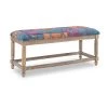 Linon Kristin Jewel and Blue Kilim Print Bench by Linon Home Decor 2 Linon Kristin Jewel and Blue Kilim Print Bench by Linon Home Decor -Linon Home Decor Shop gray wash linon home decor bedroom benches thd02619 64 1000