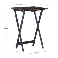 Linon Winnie Grey Tray Table Set by Linon Home Decor -Linon Home Decor Shop gray wash linon home decor end side tables thd02643 66 1000