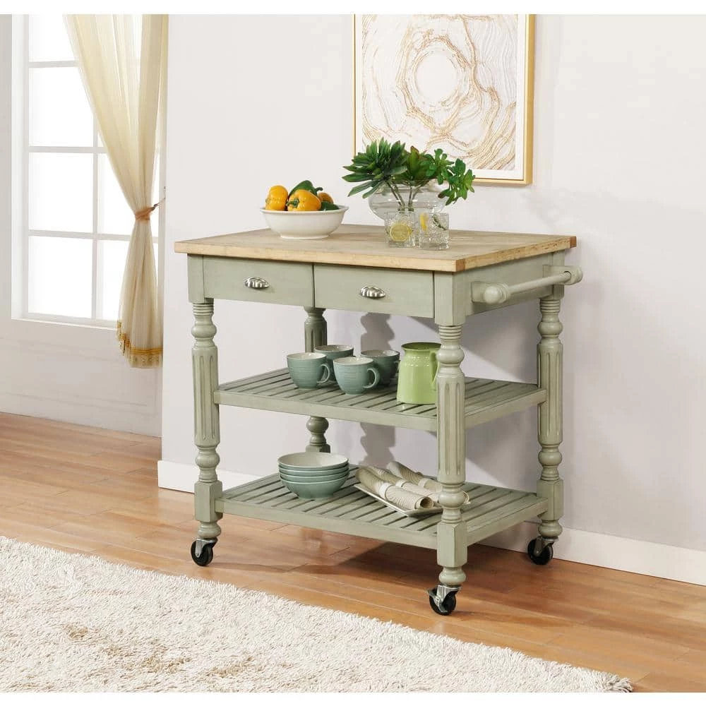 Linon Ash Janelle Kitchen Cart by Linon Home Decor 15 Linon Ash Janelle Kitchen Cart by Linon Home Decor - Image 13