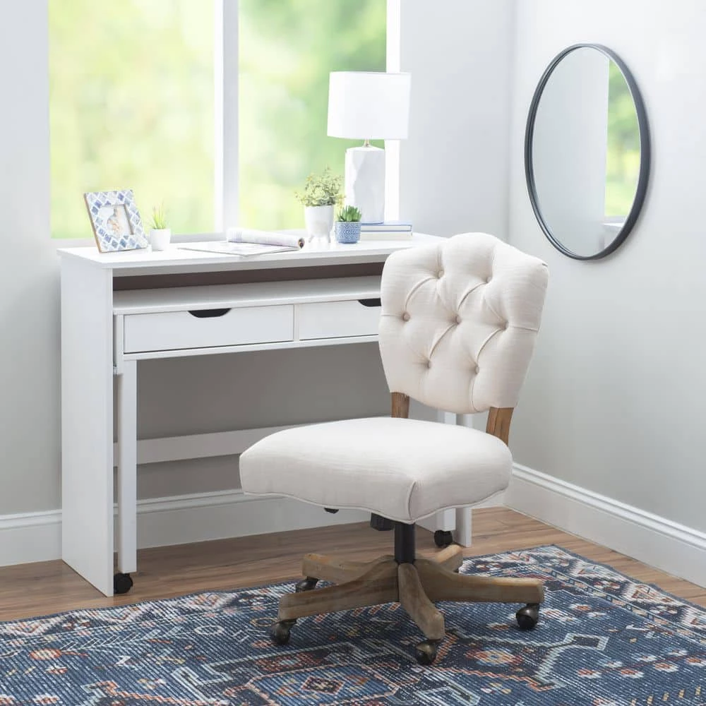 Fallon White Office Chair by Linon Home Decor 8 Fallon White Office Chair by Linon Home Decor - Image 6