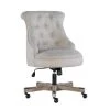 Sinclair Light Gray and White Dots Upholstered Fabric with Gray Wood Base Office Chair by Linon Home Decor 2 Sinclair Light Gray and White Dots Upholstered Fabric with Gray Wood Base Office Chair by Linon Home Decor -Linon Home Decor Shop gray with dots linon home decor task chairs 178403ltgry01u 64 1000