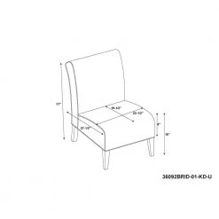 Lillie Gray and Yellow Polyester Accent Chair with Dark Walnut Legs by Linon Home Decor -Linon Home Decor Shop gray yellow linon home decor accent chairs thd03224 1f 1000