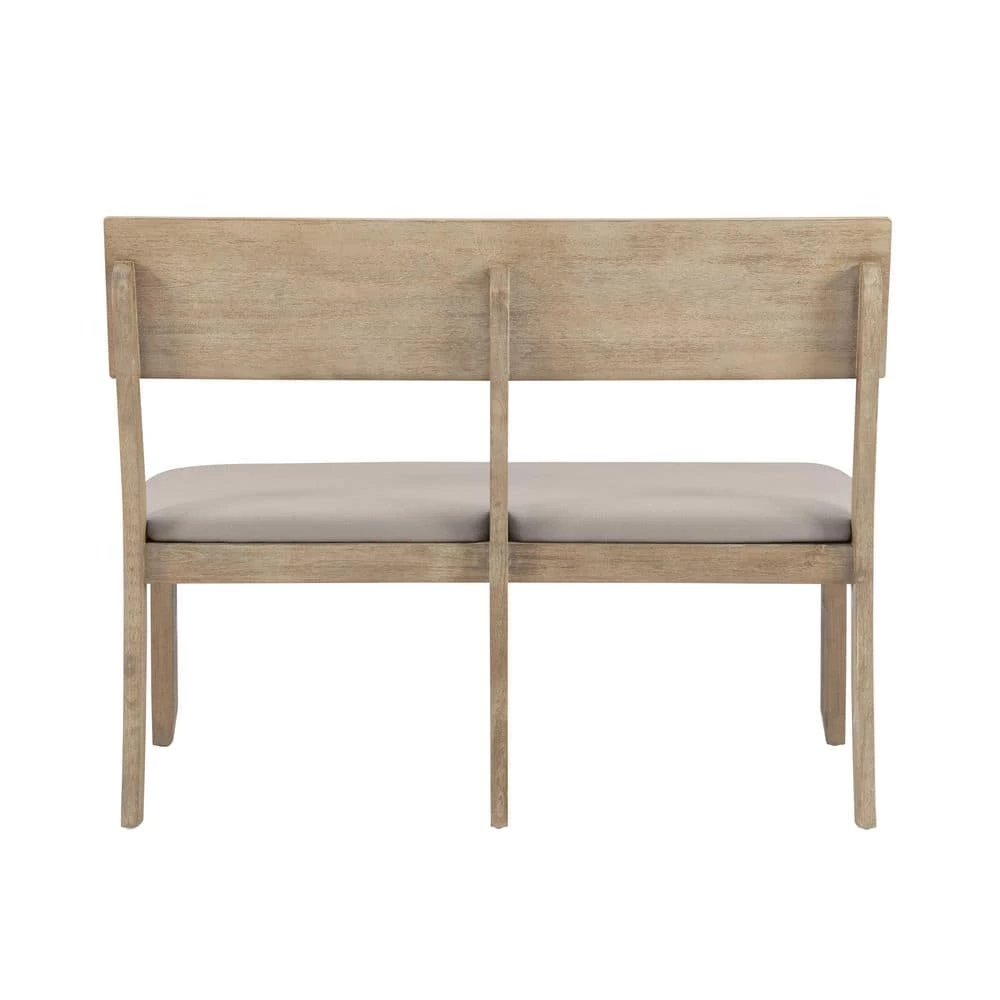 Rodman Gray Wash Dining Bench 36 in. H x 52.5 in. W x 20.25 in. D by Linon Home Decor 5 Rodman Gray Wash Dining Bench 36 in. H x 52.5 in. W x 20.25 in. D by Linon Home Decor - Image 3