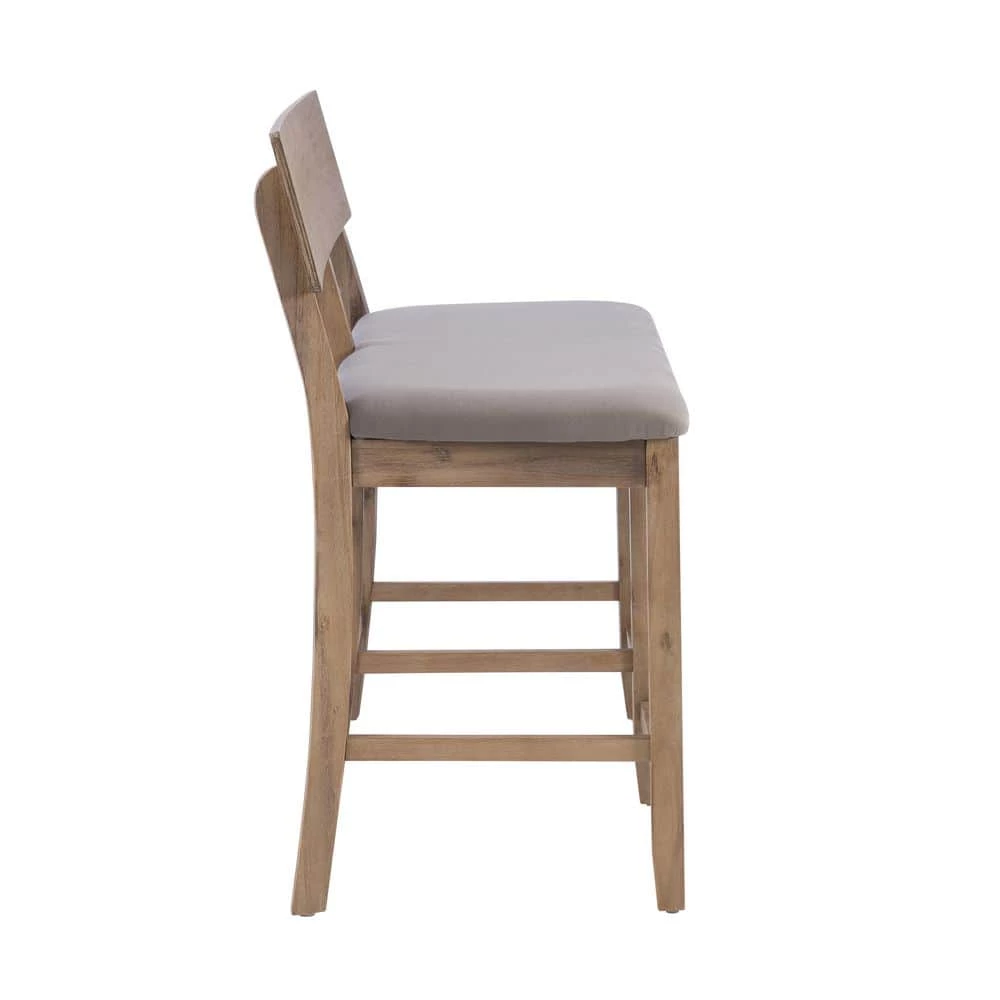 Rodman Gray Wash Counter Height Bench 38.5 in. H x 37.33 in. W x 20.50 in. D by Linon Home Decor 4 Rodman Gray Wash Counter Height Bench 38.5 in. H x 37.33 in. W x 20.50 in. D by Linon Home Decor - Image 2