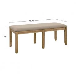 Rodman Gray Wash Backless Dining Bench 19 in. H x 46.38 in. W x 17 in. D by Linon Home Decor -Linon Home Decor Shop graywash linon home decor bedroom benches thd04072 1f 1000