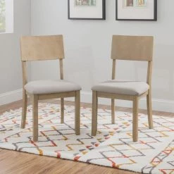 Rodman Gray Wash Grey Linen and Cotton Fabric Side Chair (2-Pack) by Linon Home Decor -Linon Home Decor Shop graywash linon home decor dining chairs thd04066 31 1000
