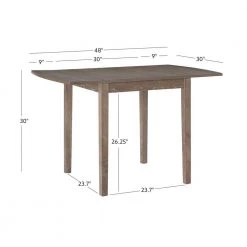 Hubbard 48 in. L Square Gray Wash Wood Top Drop Leaf Table (Seats 4) by Linon Home Decor 17 Hubbard 48 in. L Square Gray Wash Wood Top Drop Leaf Table (Seats 4) by Linon Home Decor -Linon Home Decor Shop graywash linon home decor kitchen dining tables thd04134 40 1000
