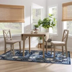 Hubbard 48 in. L Square Gray Wash Wood Top Drop Leaf Table (Seats 4) by Linon Home Decor 20 Hubbard 48 in. L Square Gray Wash Wood Top Drop Leaf Table (Seats 4) by Linon Home Decor -Linon Home Decor Shop graywash linon home decor kitchen dining tables thd04134 77 1000