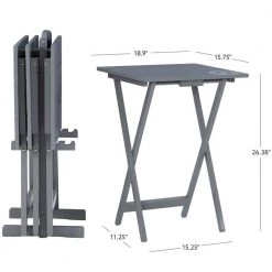 Gray Compass Tray Table Set by Linon Home Decor -Linon Home Decor Shop grey linon home decor end side tables thd00740 44 1000