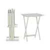 Cassia Grey Tray Table Set with Compass Details by Linon Home Decor