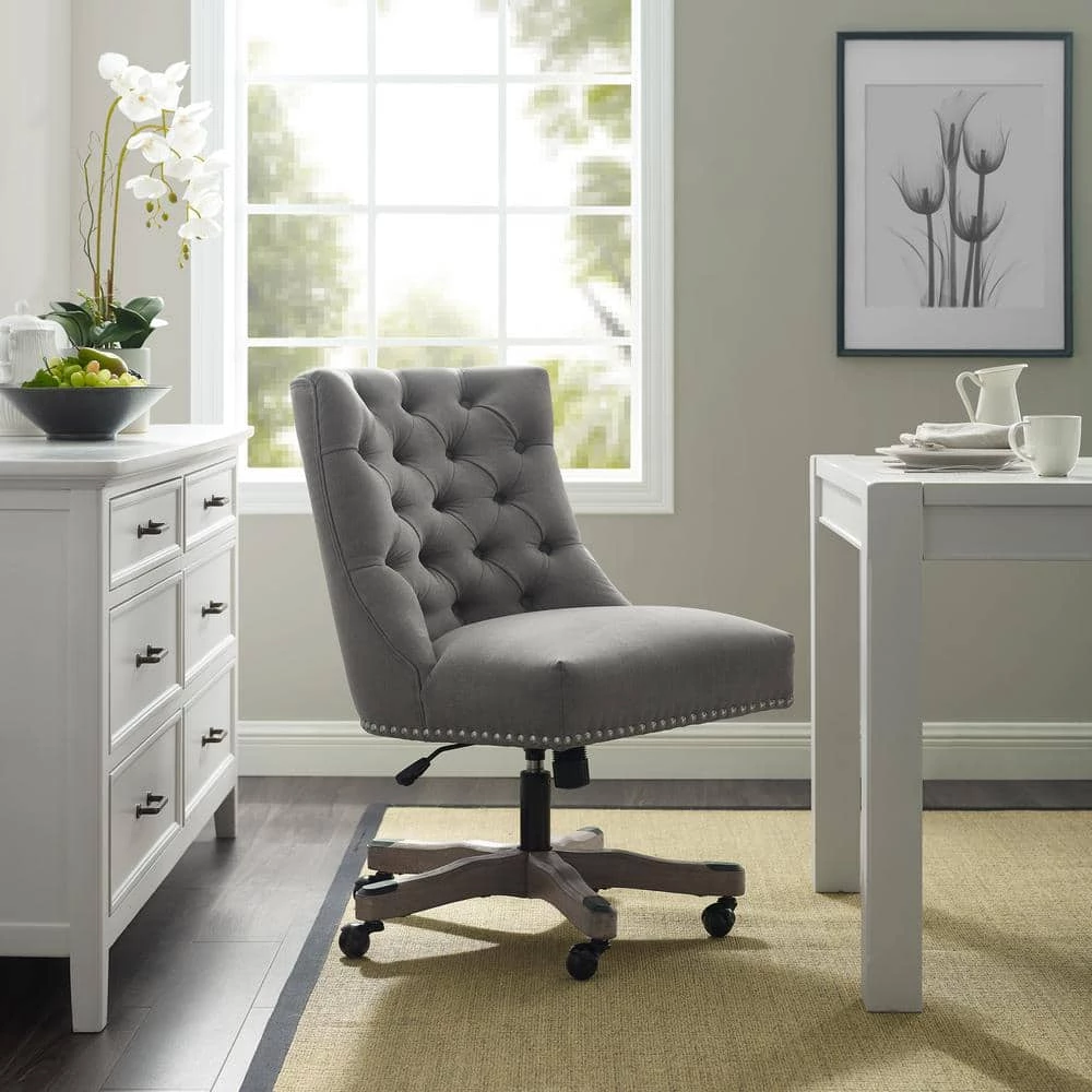 Des Light Gray Office Chair by Linon Home Decor 9 Des Light Gray Office Chair by Linon Home Decor - Image 7