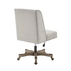 Draper Natural Linen Upholstered Swivel Office Chair by Linon Home Decor -Linon Home Decor Shop grey linon home decor task chairs thd02877 1f 1000