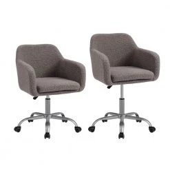 Brannon Charcoal Grey Upholstered Adjustable Height Office Chair with Castors by Linon Home Decor -Linon Home Decor Shop grey linon home decor task chairs thd02909 1f 1000