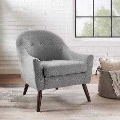 Pearson Grey Armed Accent Chair by Linon Home Decor 21 Pearson Grey Armed Accent Chair by Linon Home Decor -Linon Home Decor Shop grey with white dots linon home decor accent chairs thd02872 31 1000