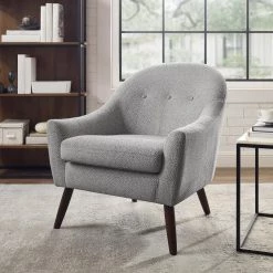 Pearson Grey Armed Accent Chair by Linon Home Decor 16 Pearson Grey Armed Accent Chair by Linon Home Decor -Linon Home Decor Shop grey with white dots linon home decor accent chairs thd02872 c3 1000