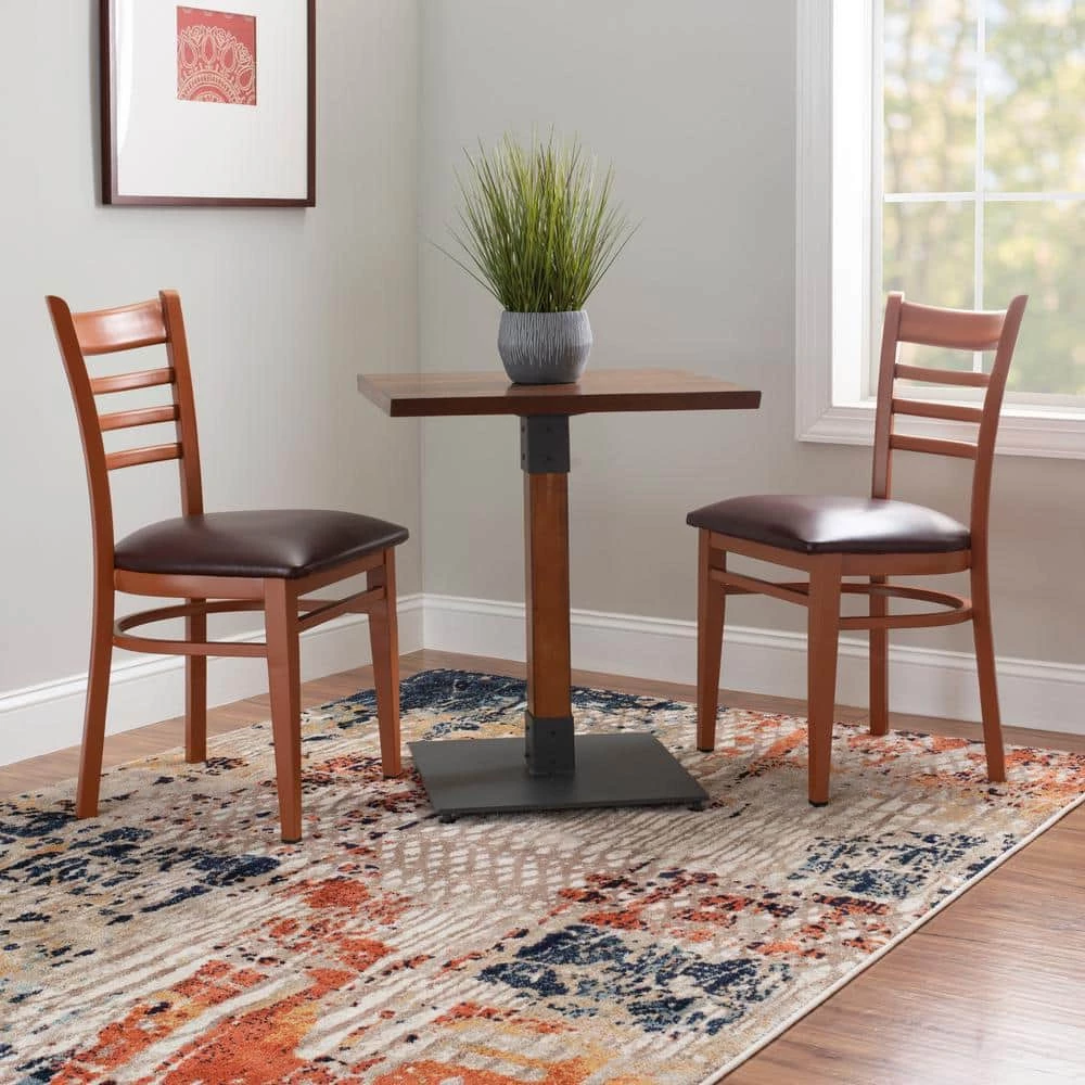 Galina Honey Metal Side Chair with Burgundy Faux Leather Seat (Carton of 2) by Linon Home Decor 12 Galina Honey Metal Side Chair with Burgundy Faux Leather Seat (Carton of 2) by Linon Home Decor - Image 10