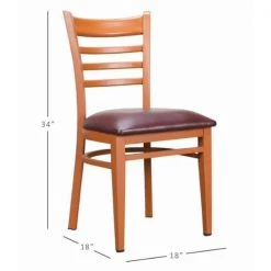 Galina Honey Metal Side Chair with Burgundy Faux Leather Seat (Carton of 2) by Linon Home Decor 20 Galina Honey Metal Side Chair with Burgundy Faux Leather Seat (Carton of 2) by Linon Home Decor -Linon Home Decor Shop honey linon home decor dining chairs thdac3721 fa 1000