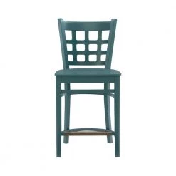 Dixie 37.75 in. Green Grid Back Wood 24 in. Counter Stool with Wood Seat (Set of 2) by Linon Home Decor -Linon Home Decor Shop hunter green linon home decor bar stools thdac3783 4f 1000