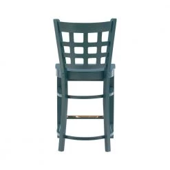 Dixie 37.75 in. Green Grid Back Wood 24 in. Counter Stool with Wood Seat (Set of 2) by Linon Home Decor -Linon Home Decor Shop hunter green linon home decor bar stools thdac3783 66 1000